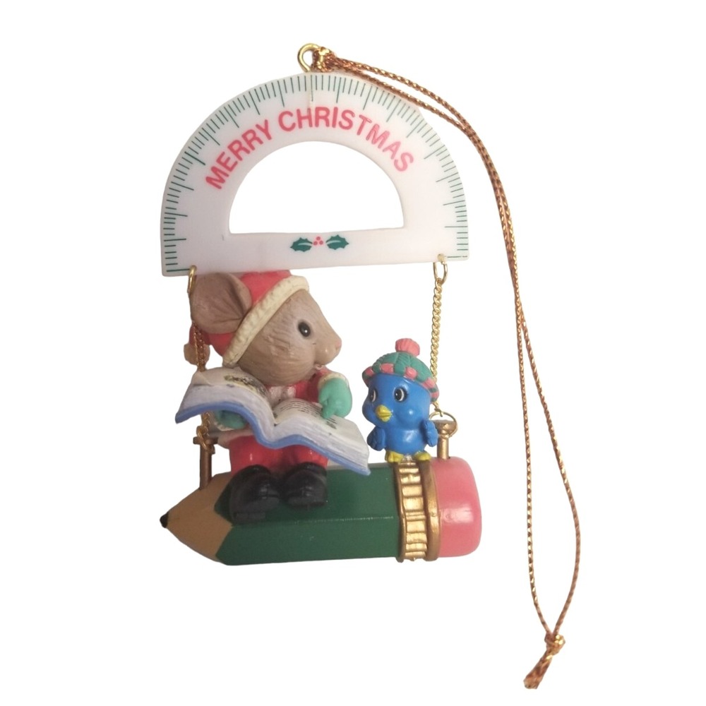 CHRISTMAS The Trimmerry Collectible Ornament Mouse and bird figures